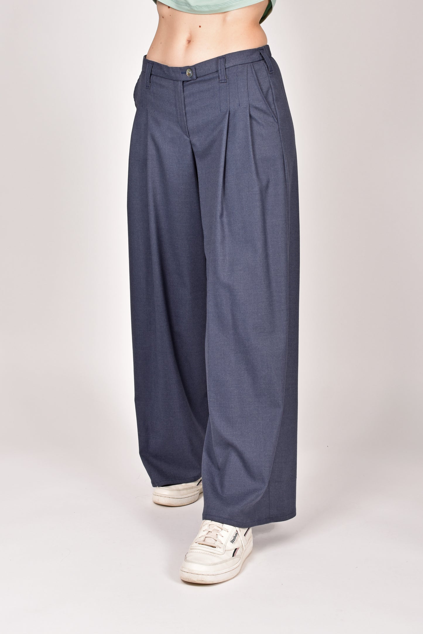 Bundfaltenhose WIND blau