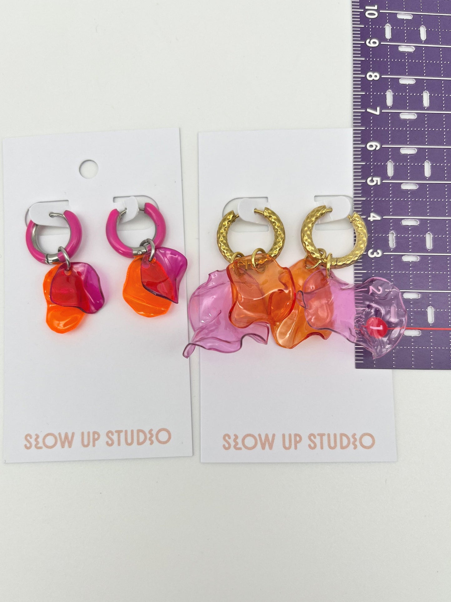 Upcycling Ohrringe Creolen - Einzelstücke