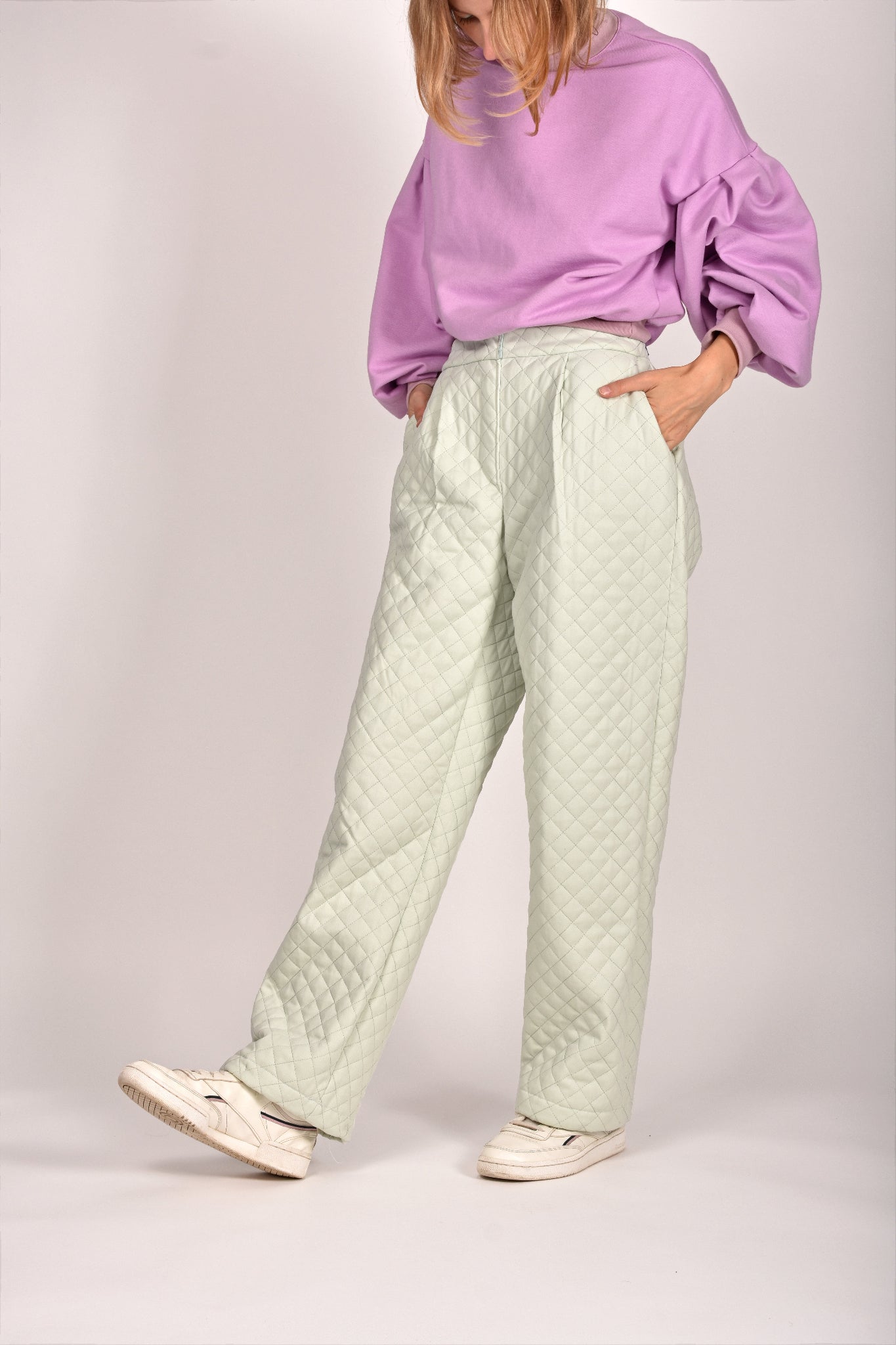 Stepphose SNOW Weiß-Mint