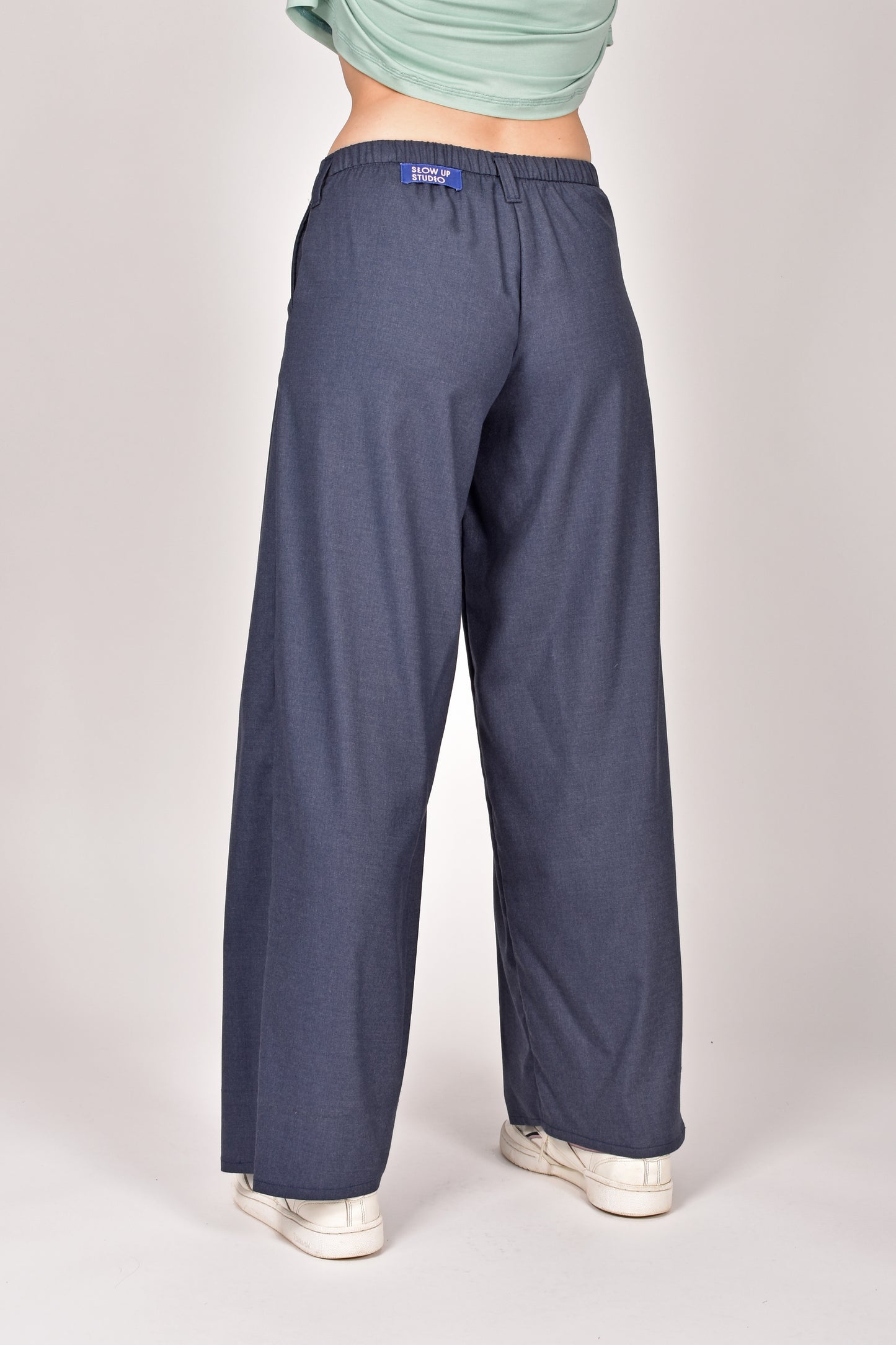 Bundfaltenhose WIND blau