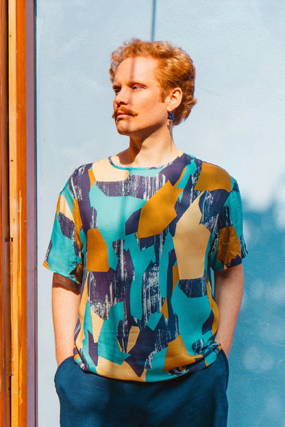 leichtes T-Shirt aus Viscose-Stoff
